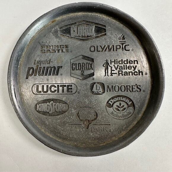 Clorox Co 75th Anniversary Advertisement Pewter (3) Drink Coasters Cork Backing - Picture 4 of 16